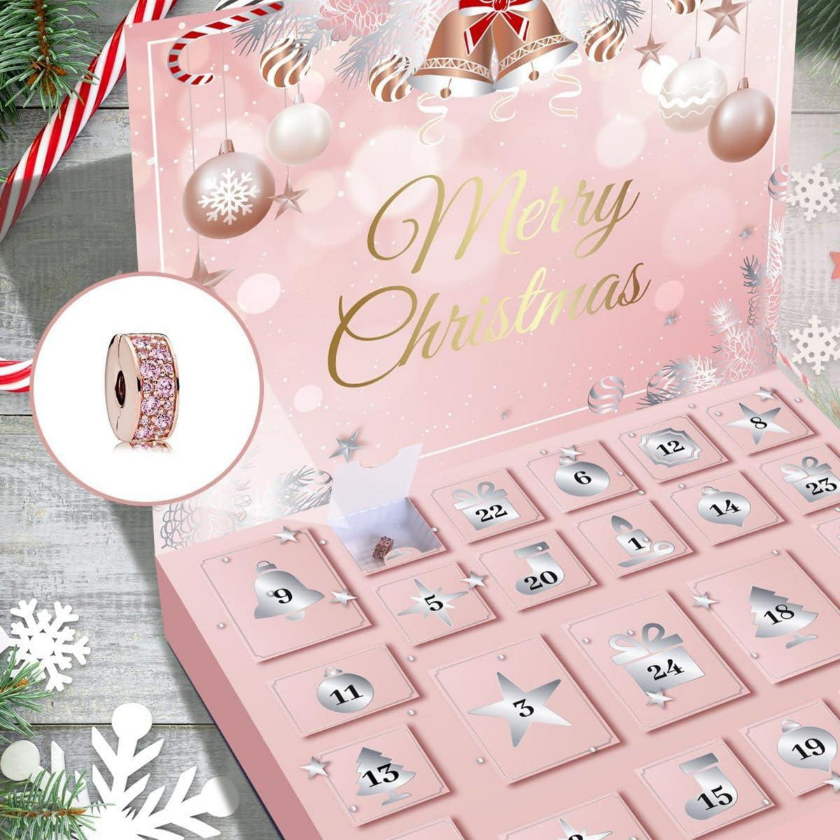Adventskalender Schmuck 2024 Rosa Mädchen Teenager Frauen Weihnachten