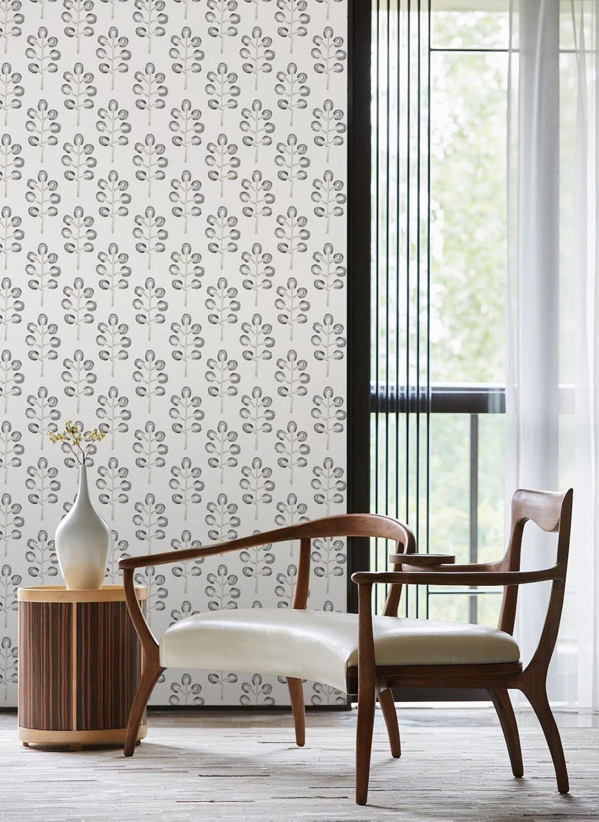 Selbstklebende Tapete Grau Weiß Wandpapier Abnehmbar Moderne
