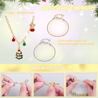 Adventskalender Schmuck 2024 Mädchen Frauen Gold Halskette
