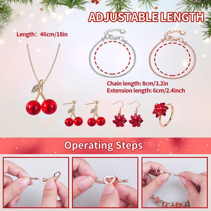 Adventskalender Schmuck Rot 2024 Mädchen Frauen
