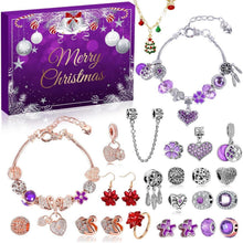 Adventskalender Schmuck Lila 2024 Damen Mädchen Teenager