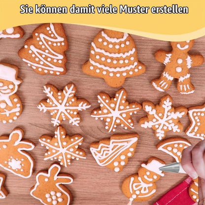 5 Spritztüllen Edelstahl | Tortendekoration für Kuchen & Cupcakes