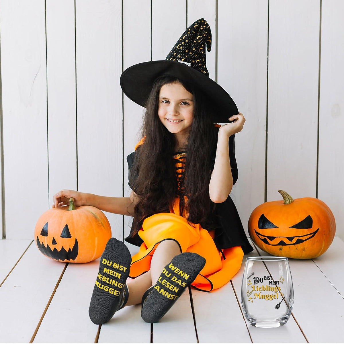 Lustiges Halloween Weinglas 17oz ohne Stiel - Geschenk für Frauen und