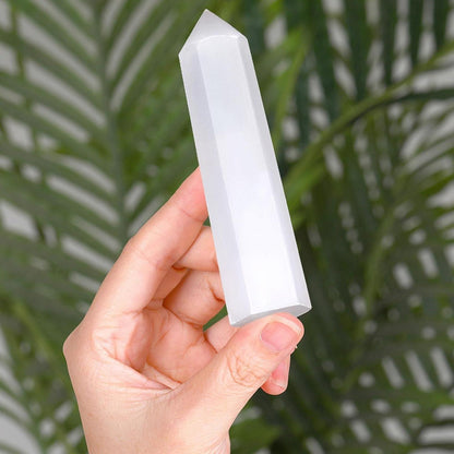 Selenit Kristall Turm 9-10cm | Heilstein für Meditation & Reiki