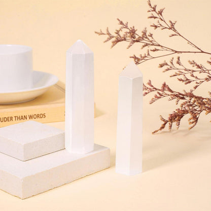 Selenit Kristall Turm 9-10cm | Heilstein für Meditation & Reiki