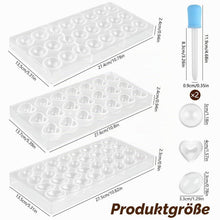 3D Schokoladenformen Set | Elliptisch, Rund, Herzförmig