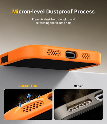 iPhone 16 Pro Hülle Magsafe Militärschutz Matt Stoßfest Orange