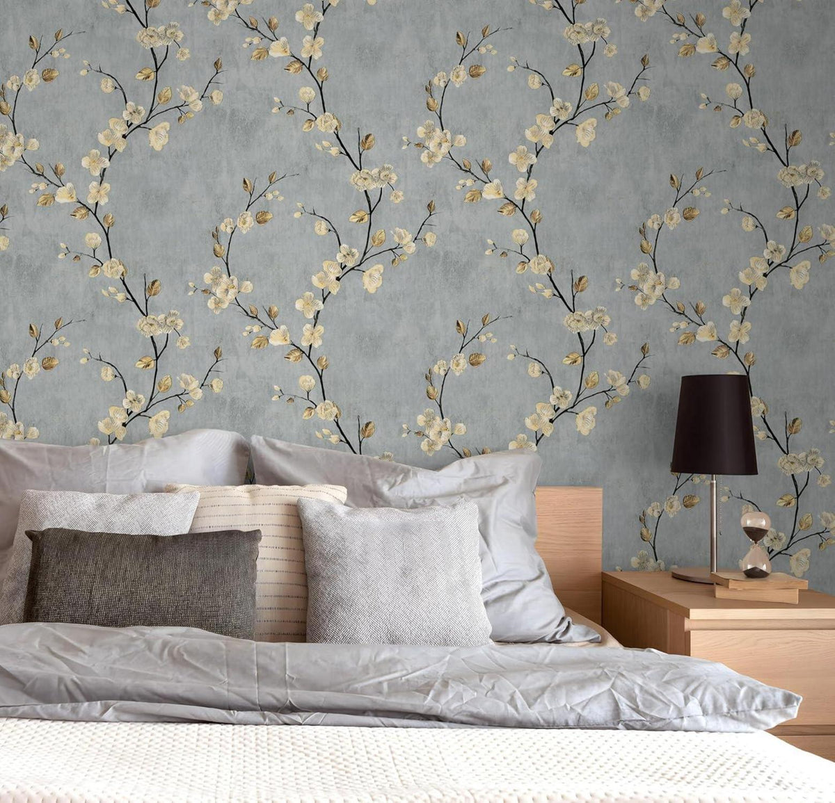 Selbstklebende Fototapete Blume 3 Größen Vintage Design Pflanzen Deko