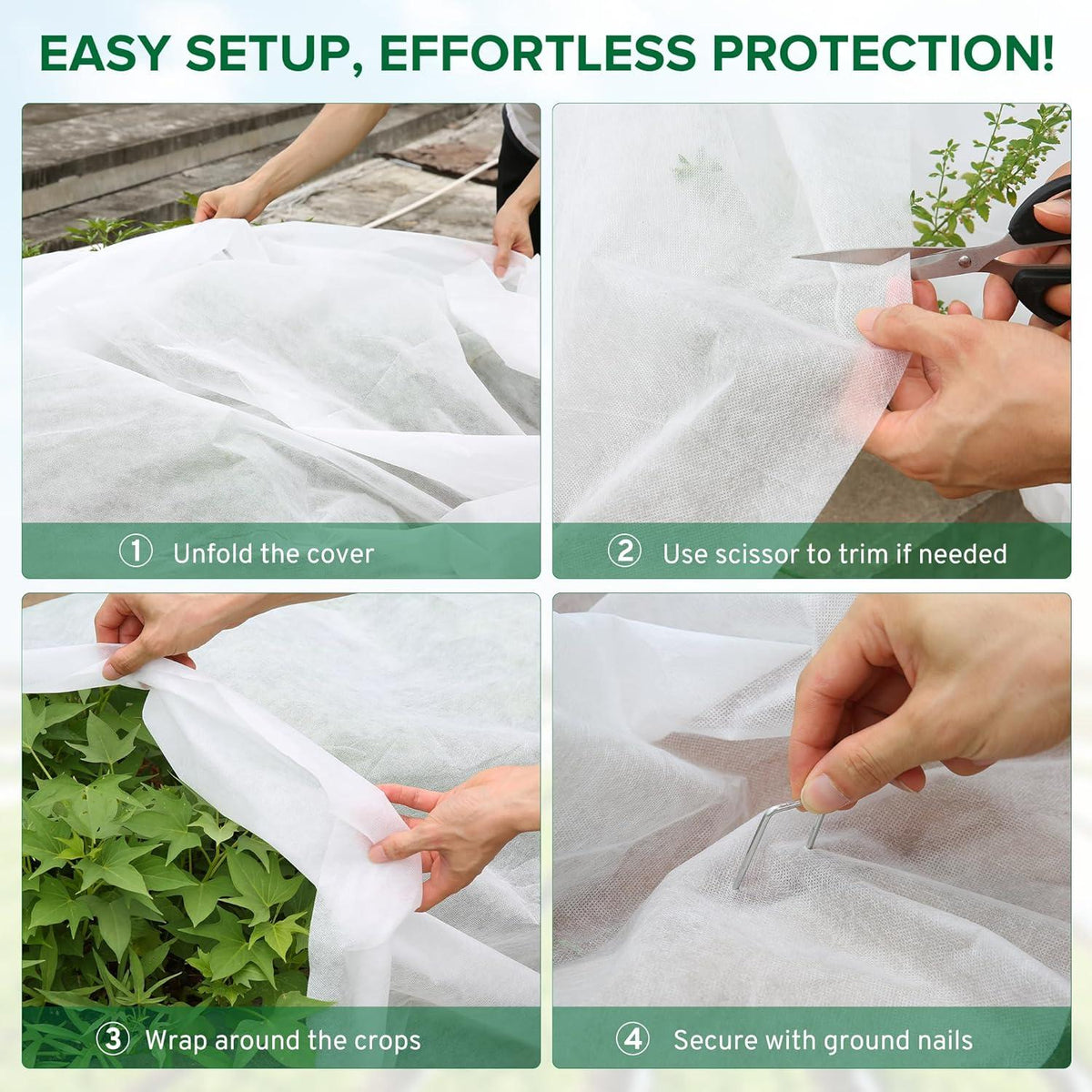 Wintervlies Pflanzen Frostschutz 35g/m² 3x15m Gartenvlies mit