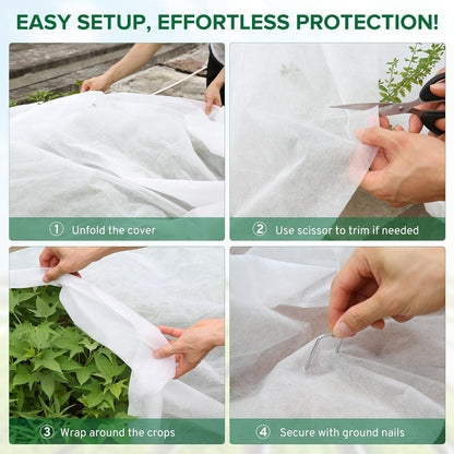 Wintervlies Pflanzen Frostschutz 35g/m² 3x15m Gartenvlies mit
