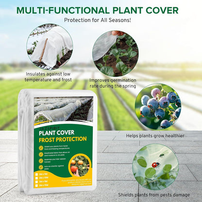 Wintervlies Pflanzenschutz 35g/m² 2x5m Gartenvlies Abdeckvlies Frostschutz