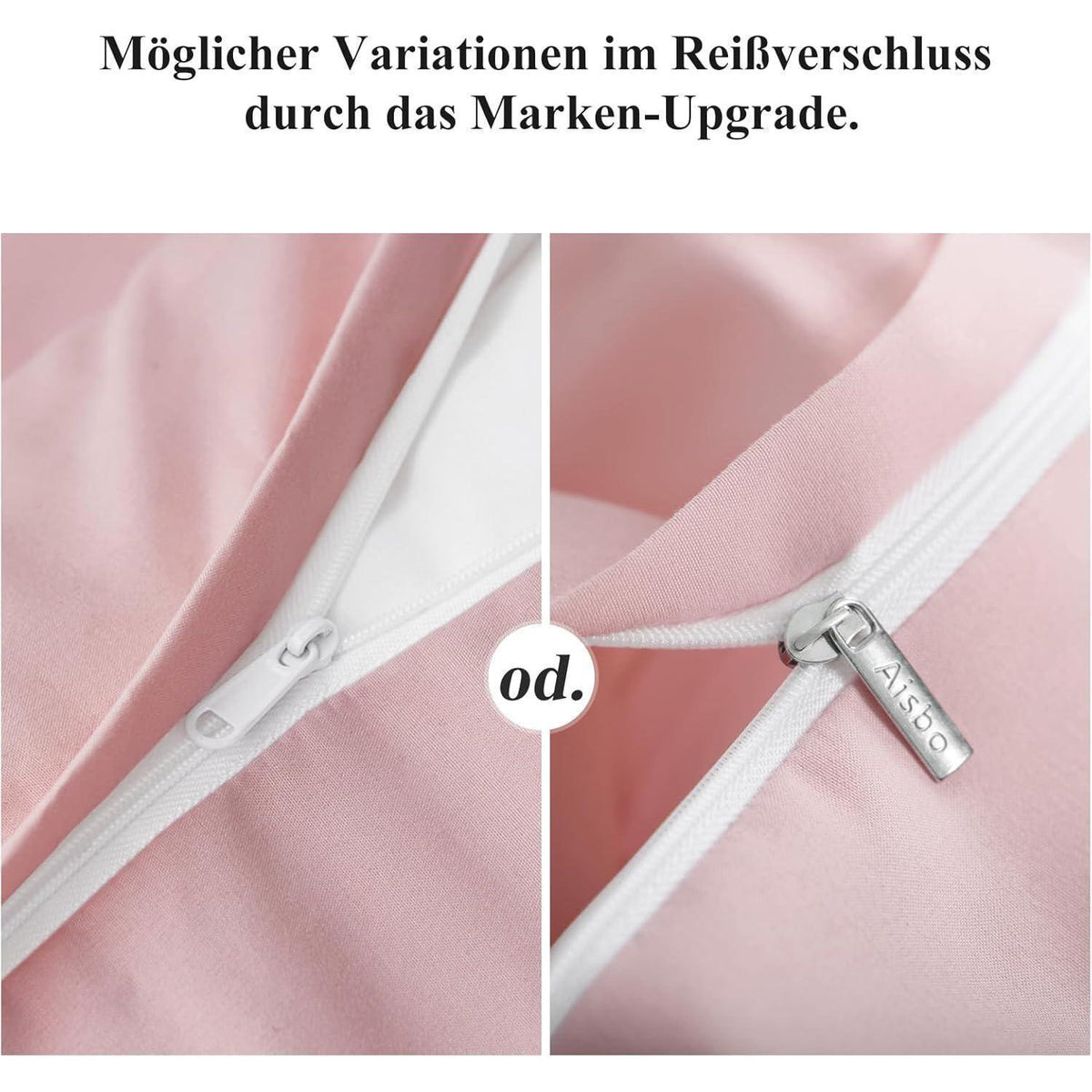 Bettwäsche-Set 220x240cm 3-teilig Mikrofaser Rosa