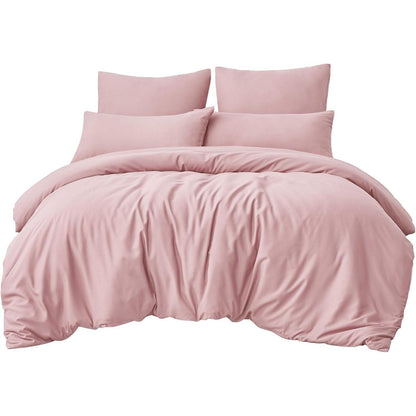Bettwäsche-Set 220x240cm 3-teilig Mikrofaser Rosa