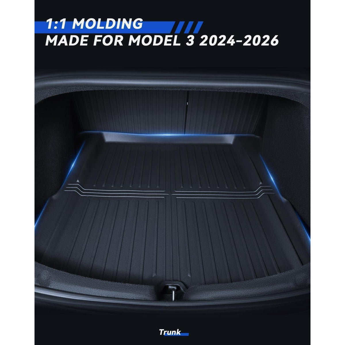 Kofferraummatte Tesla Model 3 2024-2026 – Allwetter & Rutschfest