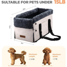 Hundeautositz Mittelkonsole –, Faltbar, Bis 9kg in Lederoptik