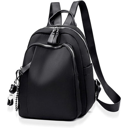 Damen Rucksack Klein Wasserdicht Nylon Reise Daypack Schwarz