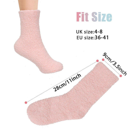 Kuschelsocken Damen 5 Paar Flauschig Warm Winter Haussocken