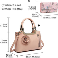 Miss Lulu Damen Handtasche mit Geldbörse Set Schultertasche