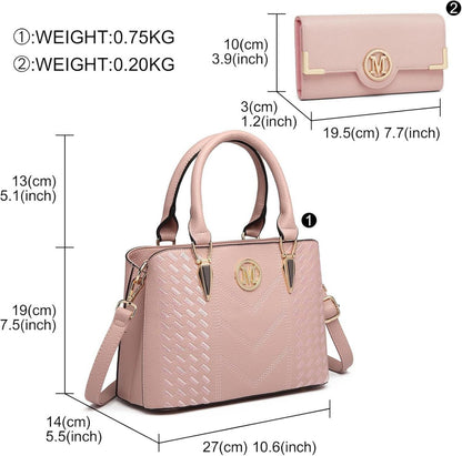 Vielseitige Mittelgroße Handtasche für Damen mit Chevron-Details