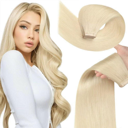 Echthaar Tape Extensions Hellblond 55cm (22 Zoll)