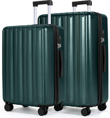 SHOWKOO Kofferset Hartschale 65cm+75cm TSA Rollen dunkelgrün L+XL