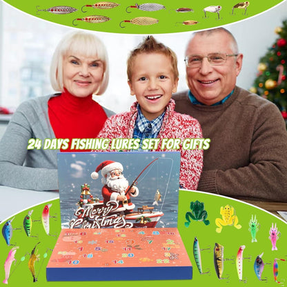 Angel Adventskalender Männer - 24 Angeln Köder Set für