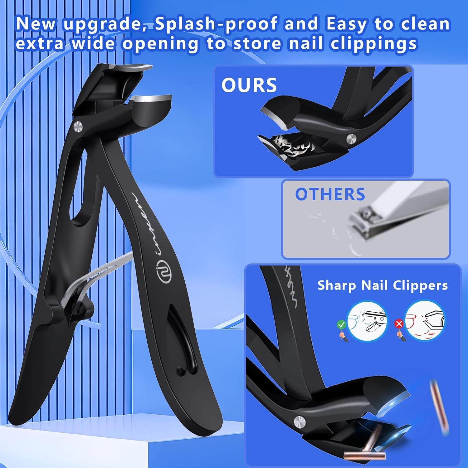 Premium Winkelkopf Nagelknipser für dicke Fußnägel 3-teiliges Set