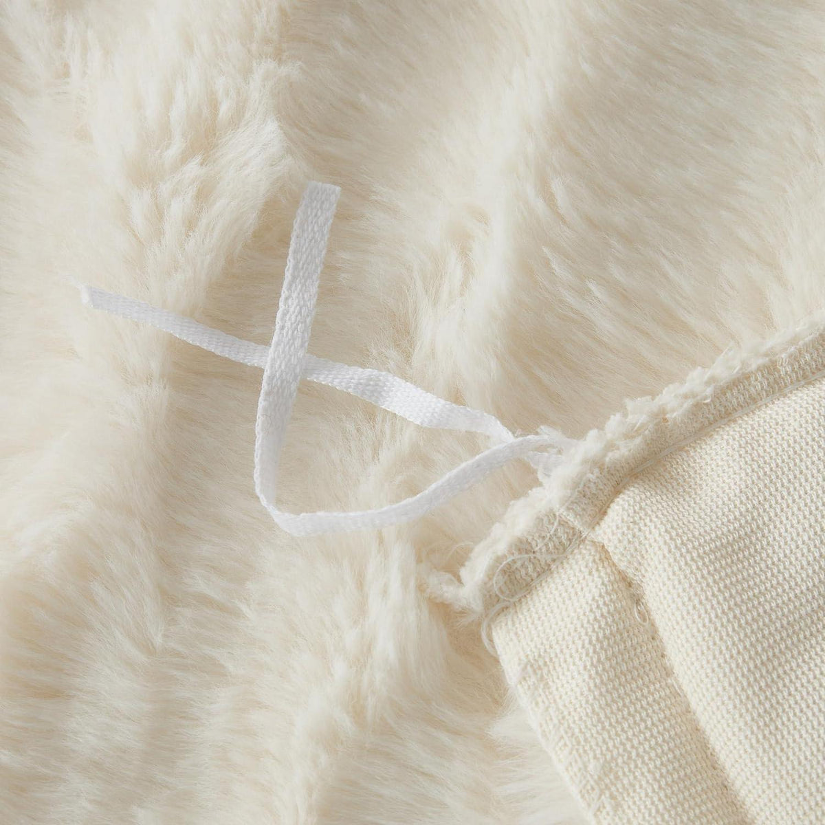 Plüsch Bettwäsche Set 200x220 Creme Weiß, Winterwarm & Kuschelig