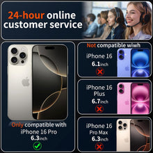 Tentoki 2×iPhone 16 Pro Panzerglas 6.3 Zoll Schutzfolie Klar