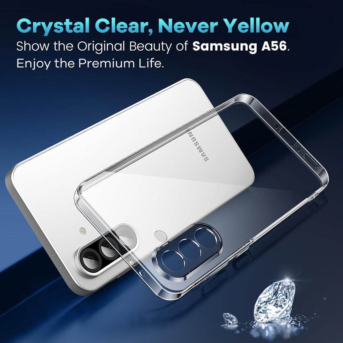 Transparente Handyhülle mit 3x Panzerglas für Samsung Galaxy A56
