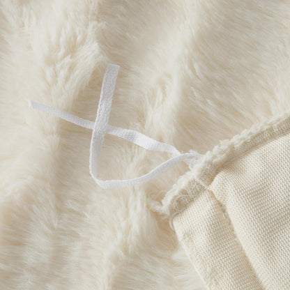 Plüsch Bettwäsche 135x200 Creme Weiß - Winterwarm & Kuschelig