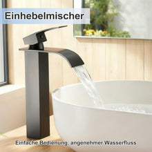 Schwarzer Wasserfall-Waschtischarmatur – Modern & Einfach zu Installieren