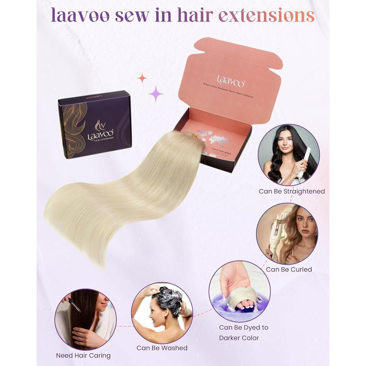 Blond Remy Echthaar Tressen 60cm – Haarverlängerung 100g