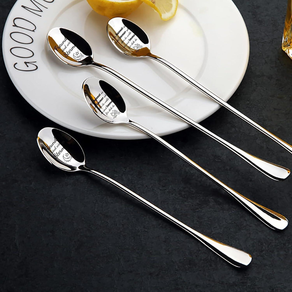Kaffeelöffel mit Gravur "Freunde sind wie Sterne" - Geschenk für Freundin