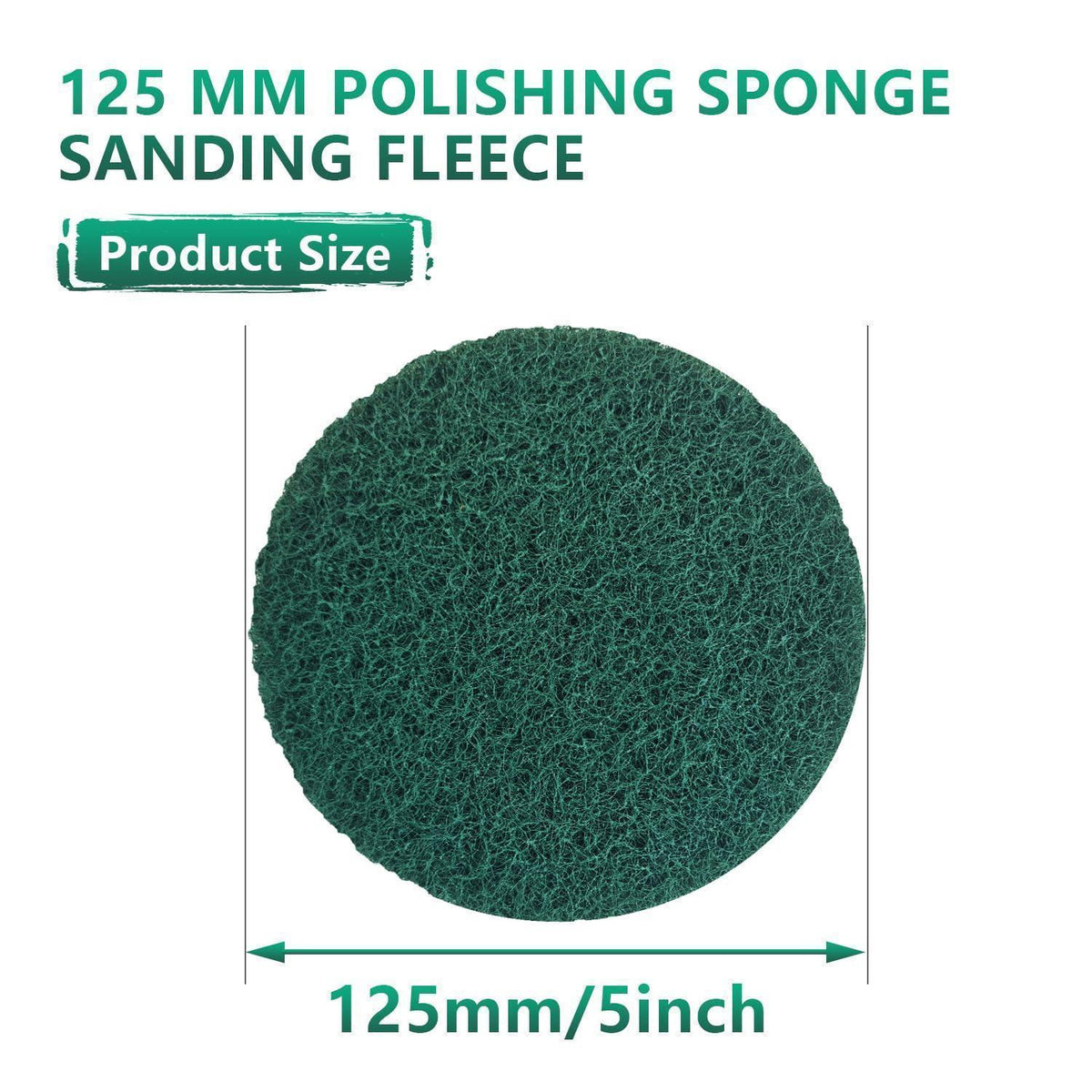 Schleifvlies 125mm Klett, 8 Stück, für Exzenterschleifer, P80-700