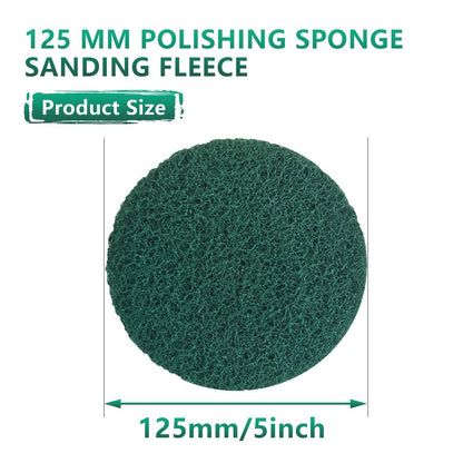 Schleifvlies 125mm Klett, 8 Stück, für Exzenterschleifer, P80-700