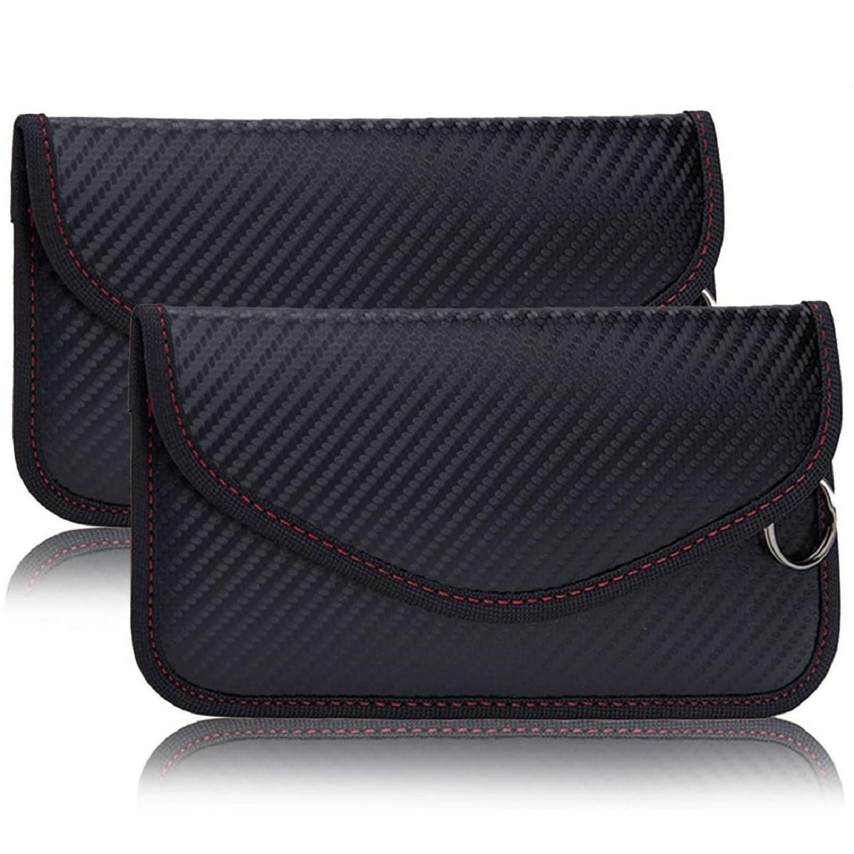 Schlüsselhülle Faraday Bag RFID Blocker Kohlefaser in Lederoptik