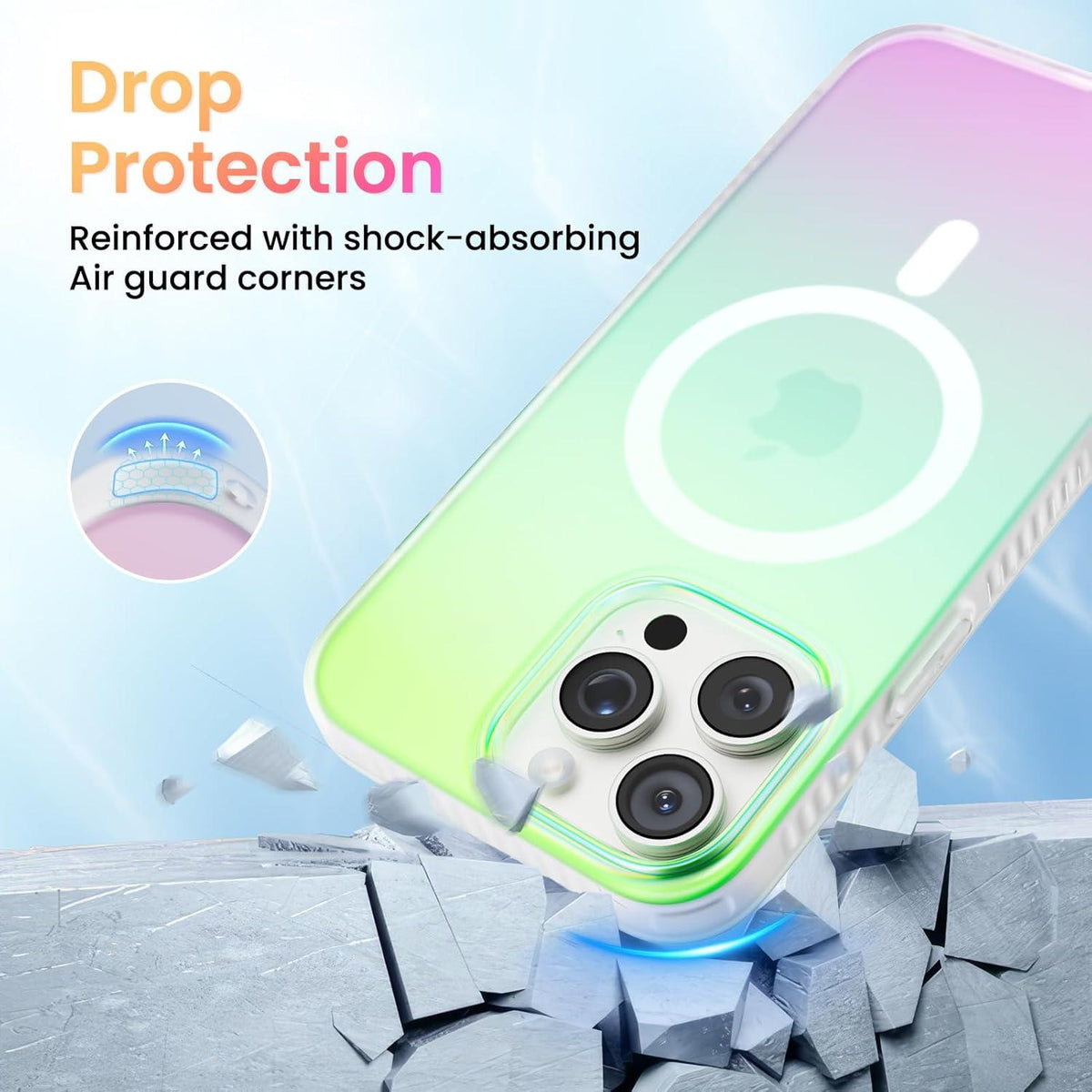 iPhone 16 Pro Max Hülle mit Magsafe, Fluoreszierender Farbverlauf