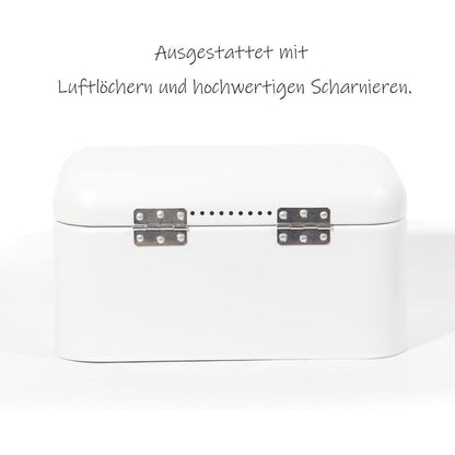 SYLANDO Brotkasten Metall Edelstahlgriff Retro Brot Box