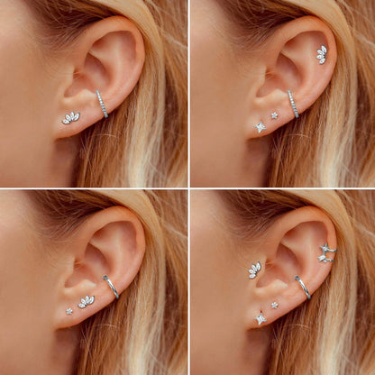 G23 Titan Helix Tragus Labret Piercing mit Innengewinde | Gold & Silber