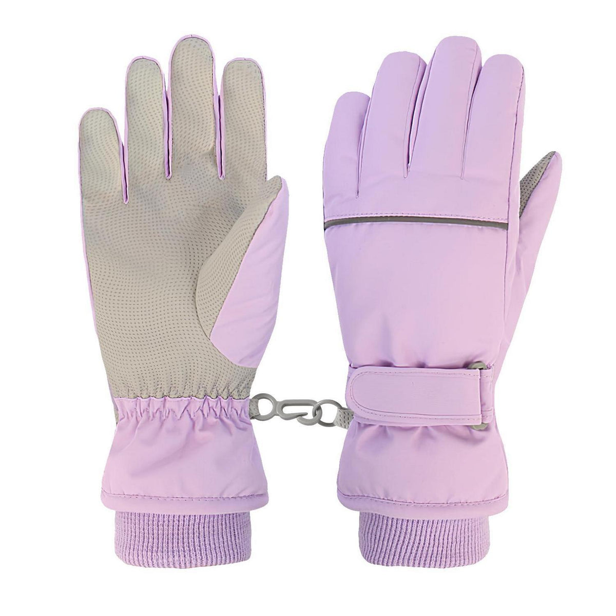 Kinder Skihandschuhe wasserdicht warm violett L