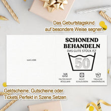 Geldgeschenk Geburtstag 50 mit Umschlag & Karte – Lustige Geschenkidee