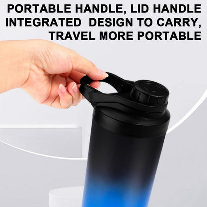 Protein Shaker 750ML Edelstahl Doppelwandig Vakuum Isoliert BPA Frei