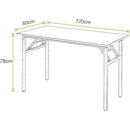 Klapptisch Schreibtisch Holz Vintage-Schwarz 120x60cm