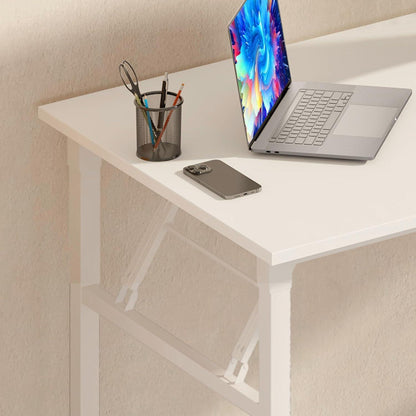 Klapptisch Schreibtisch Holz Weiß 120x60cm Platzsparend & Wasserdicht