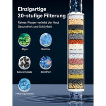 Duschkopf mit Filter und 5 Strahlarten, Wassersparend, Schwarz