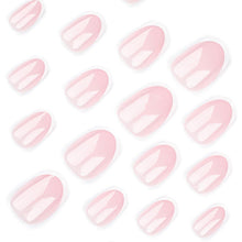 24er Set Oval Glitzer Nude Rosa Kunstnägel Press on Nails