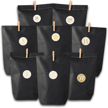 2024 Adventskalender mit Geschenktüten, Zahlenaufklebern und