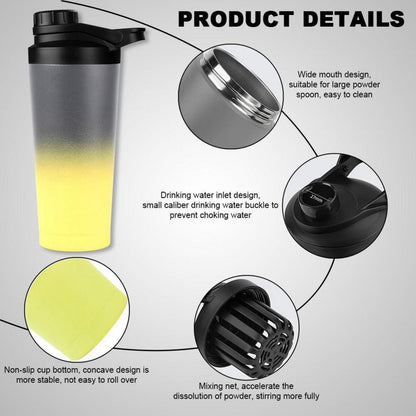Protein Shaker 750ML Vakuum Isoliert Auslaufsicher mit Sieb