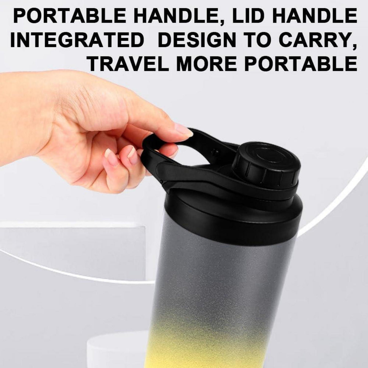 Protein Shaker Edelstahl 750ml Isoliert Auslaufsicher BPA frei